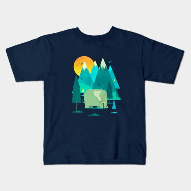 Elephant by The Mountain Kids T-Shirt by Goldquills